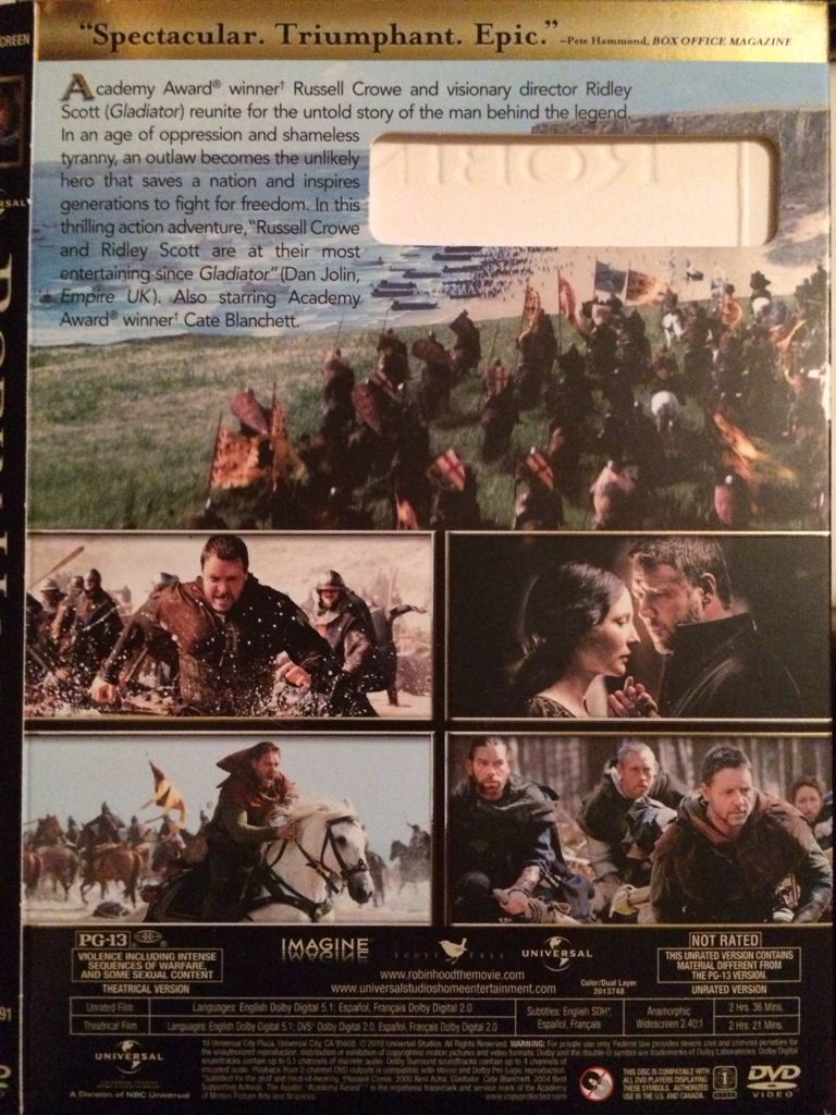 Robin Hood DVD movie collectible [Barcode 025192085963] - Main Image 2