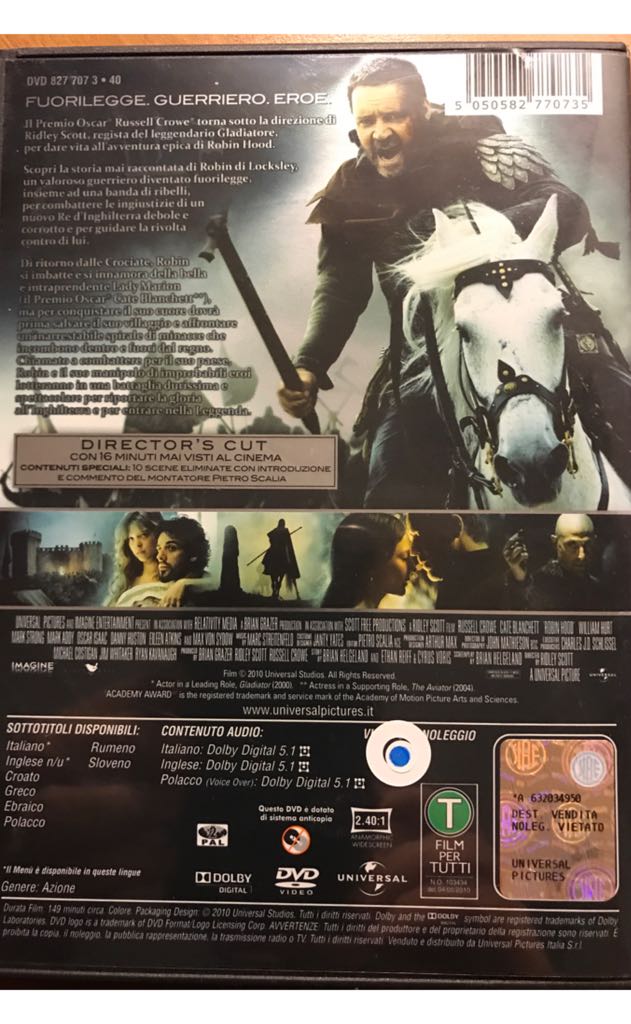 Robin Hood DVD movie collectible [Barcode 5050582770735] - Main Image 2