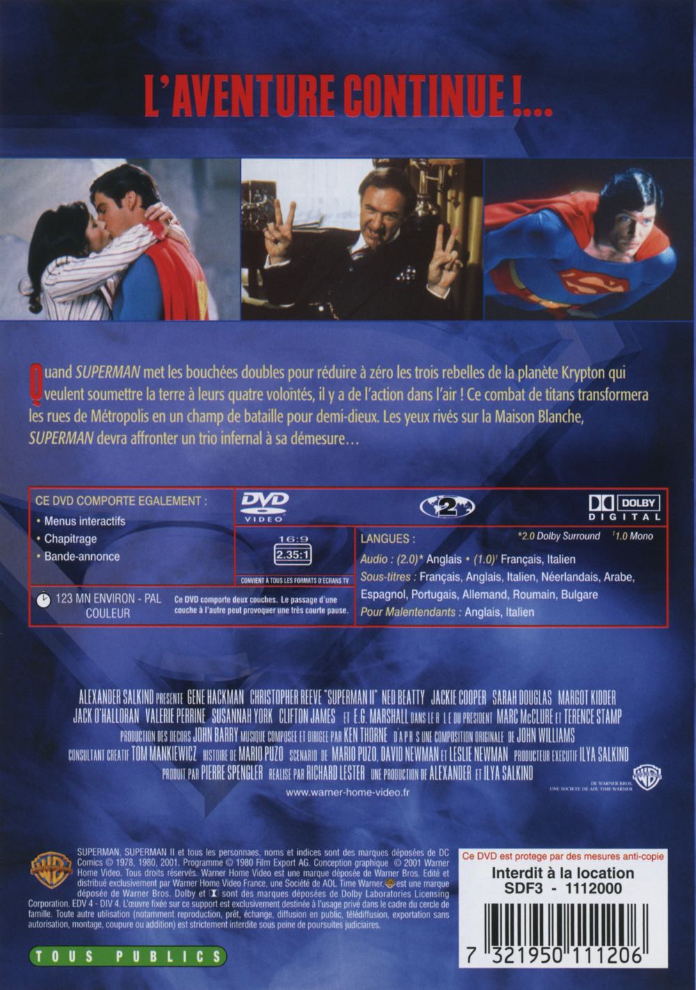 Superman II (Lester cut) Blu-ray movie collectible [Barcode 8480002133180] - Main Image 2