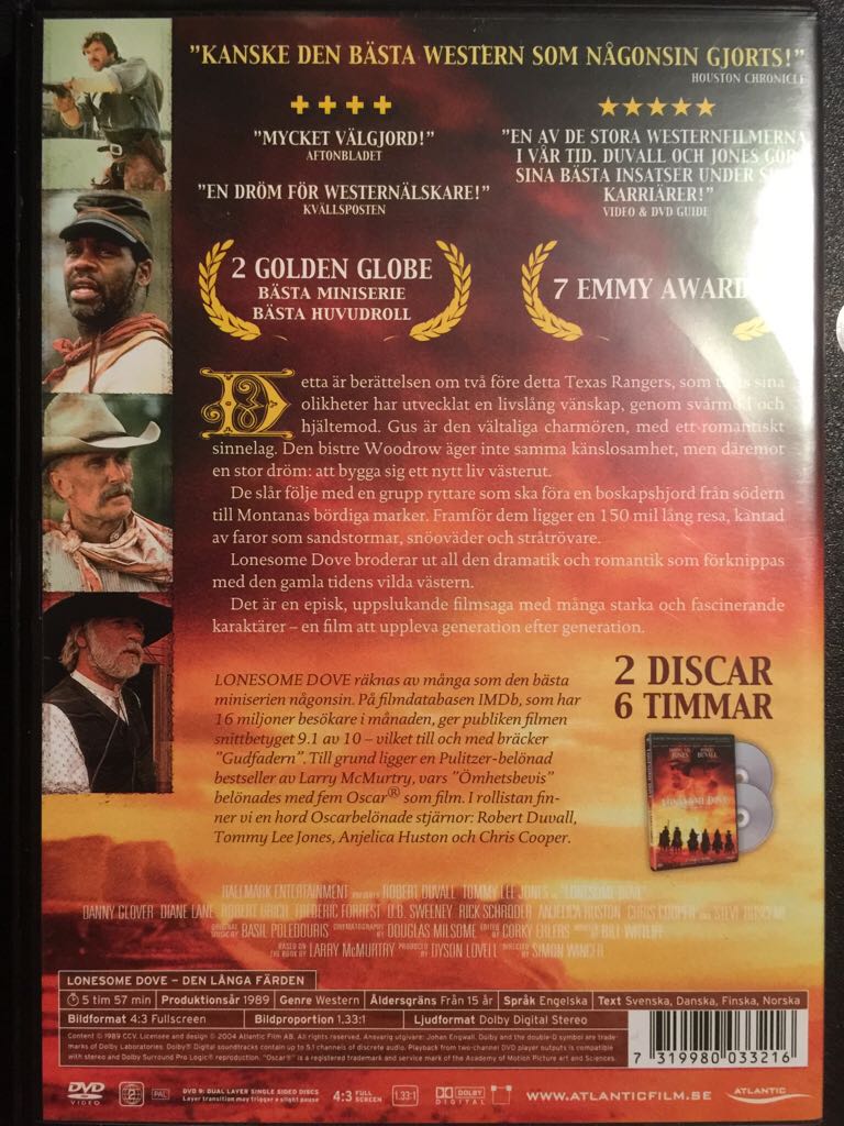 Lonesome Dove DVD movie collectible [Barcode 7319980033216] - Main Image 2