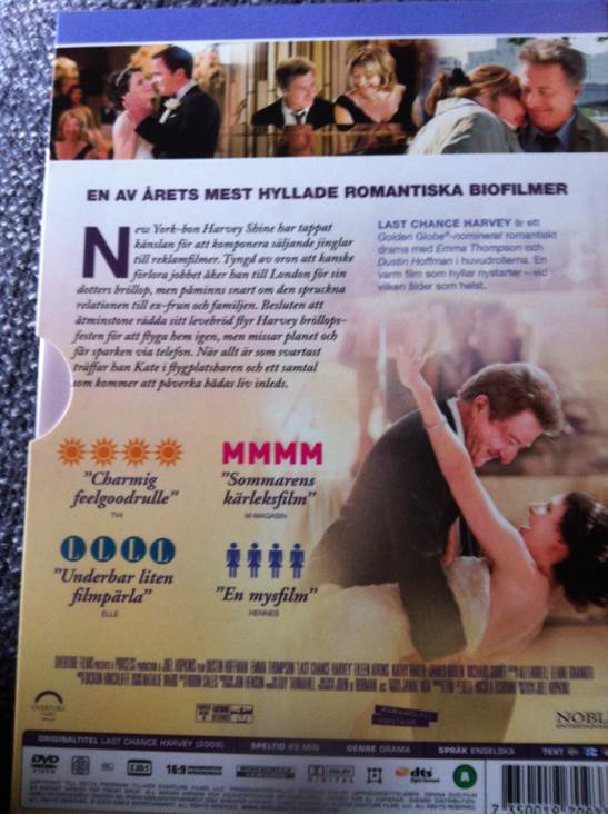 Last Chance Harvey Digital Copy movie collectible [Barcode 7350019709337] - Main Image 2