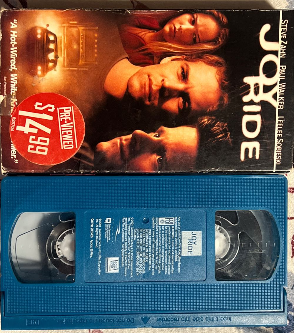 Joy Ride VHS movie collectible [Barcode 024543050773] - Main Image 3