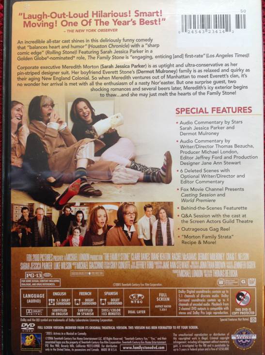 The Family Stone DVD movie collectible [Barcode 024543234142] - Main Image 2