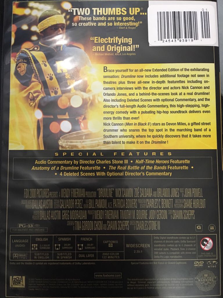 Drumline Digital Copy movie collectible [Barcode 024543939191] - Main Image 2