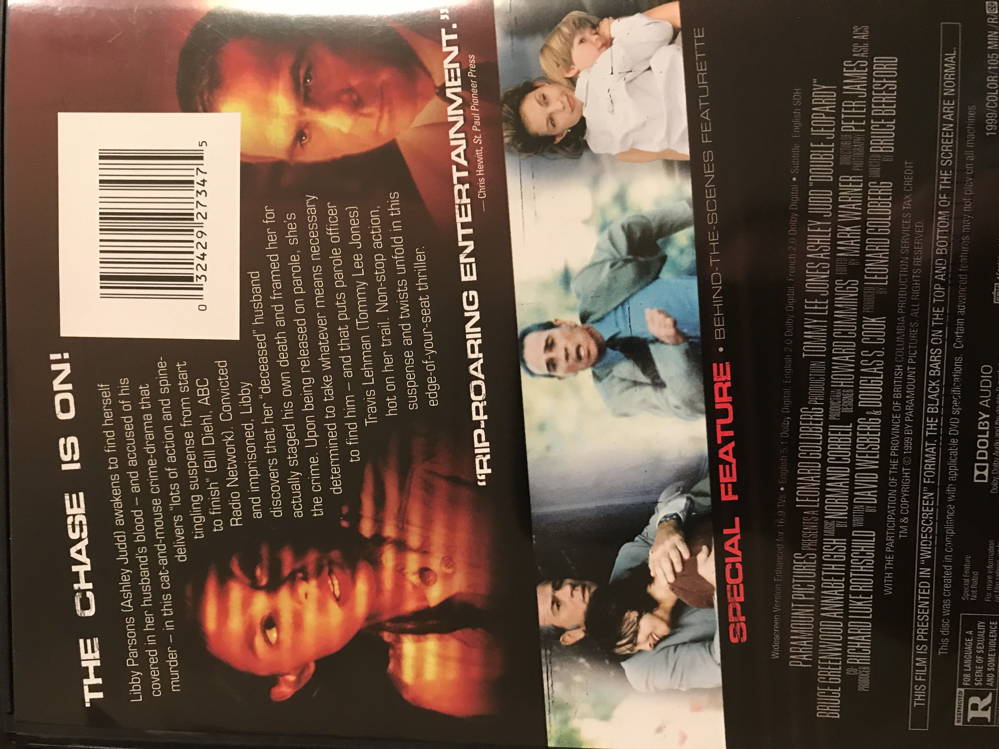 Double Jeopardy DVD movie collectible [Barcode 0097363331520] - Main Image 2