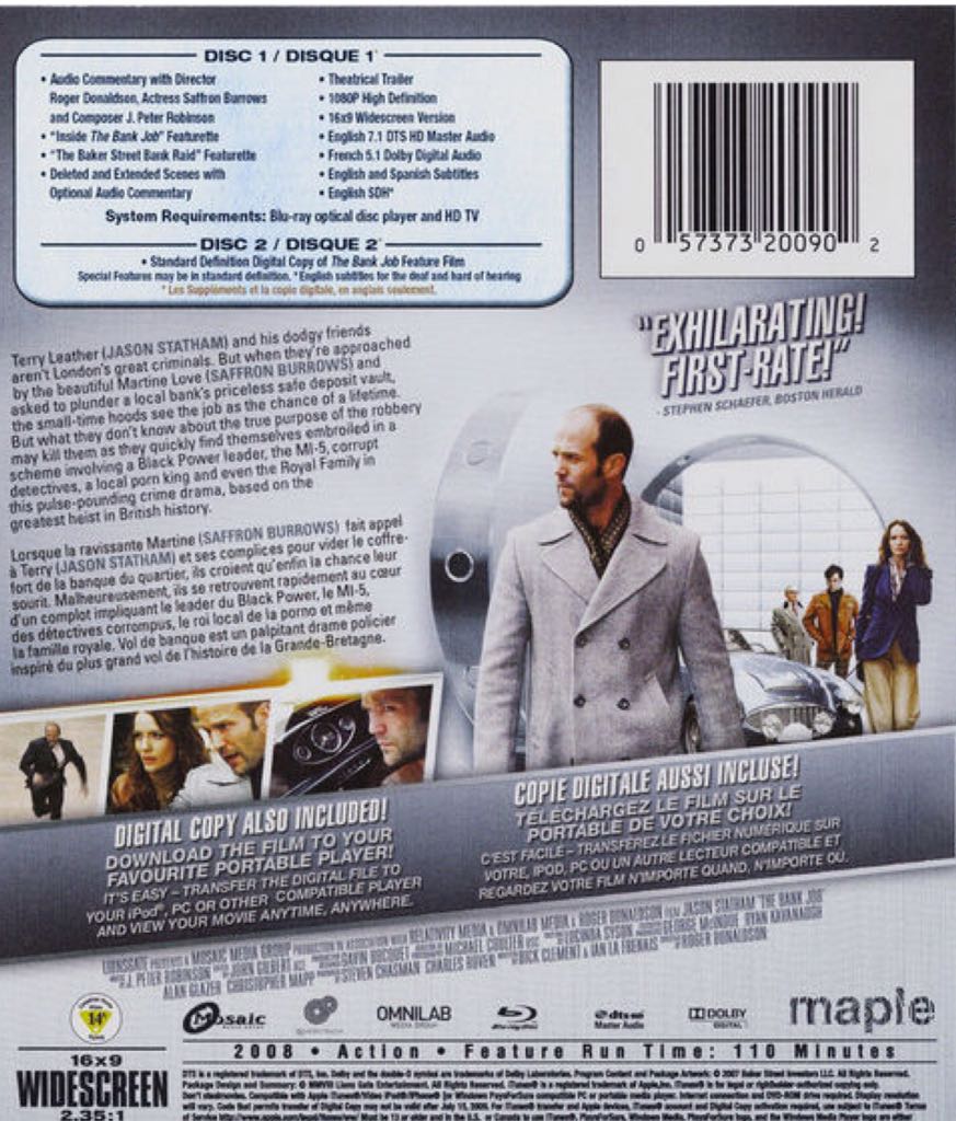 Bank Job (Jason Statham Bundle), The Digital Copy movie collectible [Barcode 057373200896] - Main Image 2