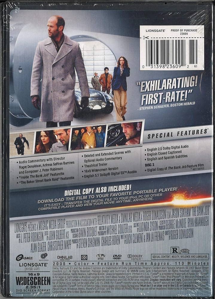 Bank Job Digital Copy movie collectible [Barcode 5414474600287] - Main Image 4