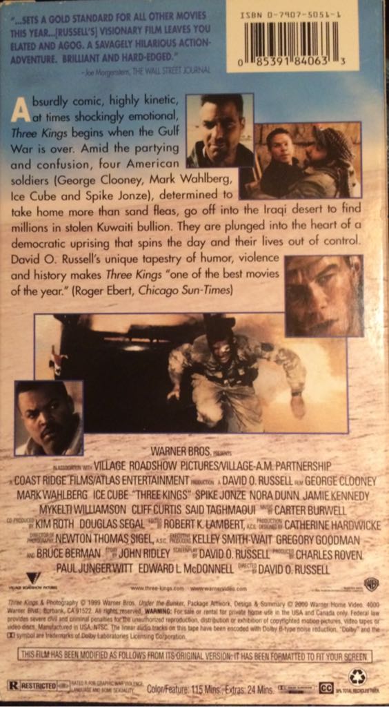 Three Kings (1999) DVD movie collectible [Barcode 085391840633] - Main Image 2