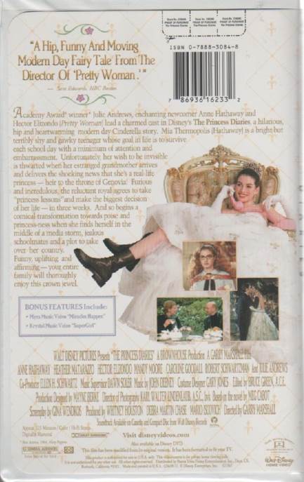 The Princess Diaries VHS movie collectible [Barcode 786936162332] - Main Image 2