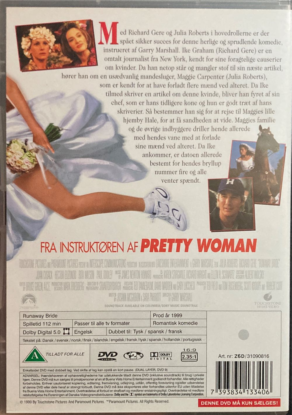Runaway Bride DVD movie collectible [Barcode 7393834133406] - Main Image 2