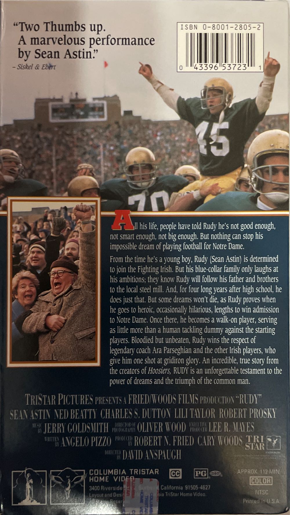 Rudy VHS movie collectible [Barcode 043396537231] - Main Image 4