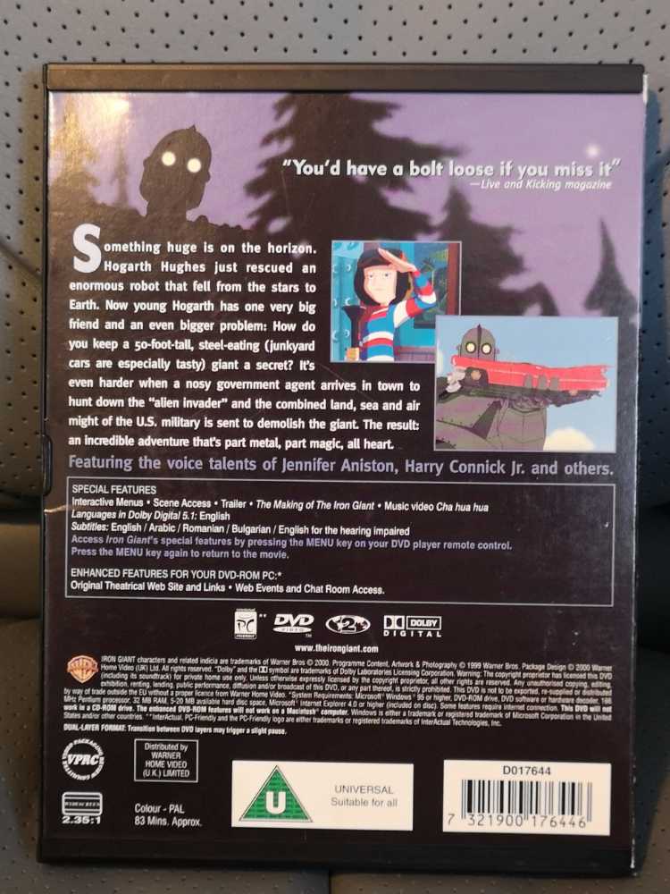 Iron Giant, The DVD movie collectible [Barcode 7321900176446] - Main Image 2