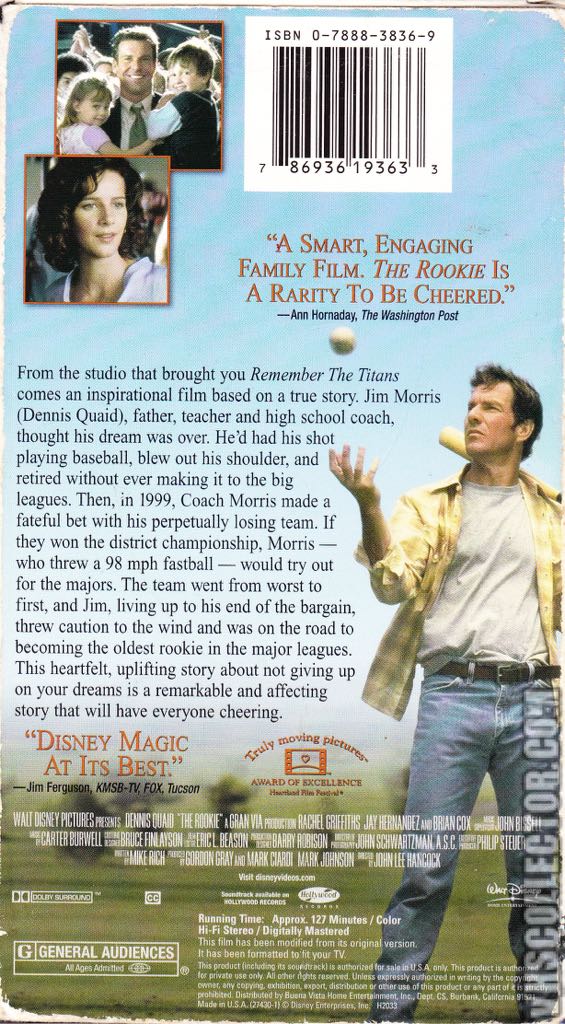 Rookie, The VHS movie collectible [Barcode 786936165838] - Main Image 2