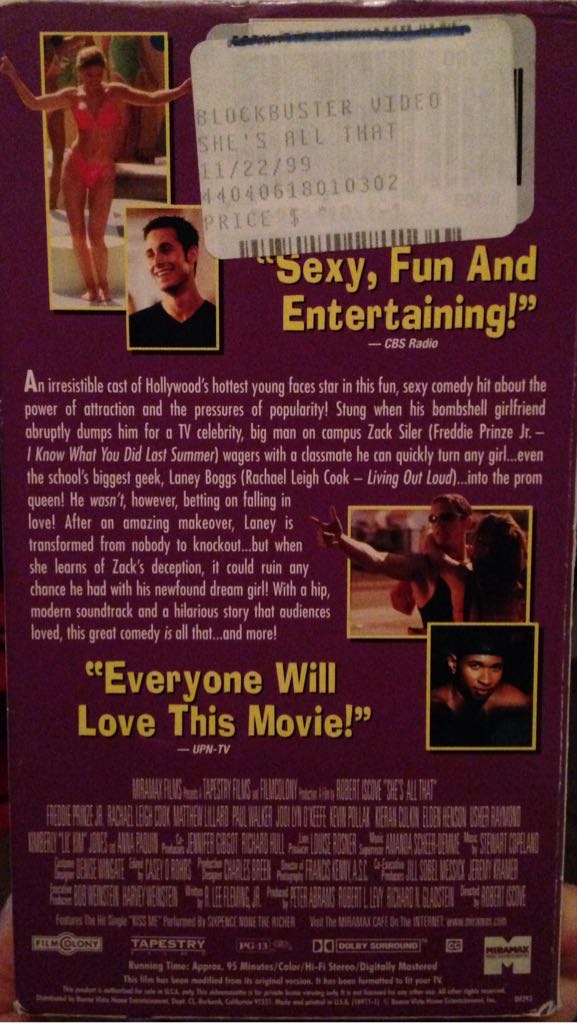 Shes All That VHS movie collectible - Main Image 2