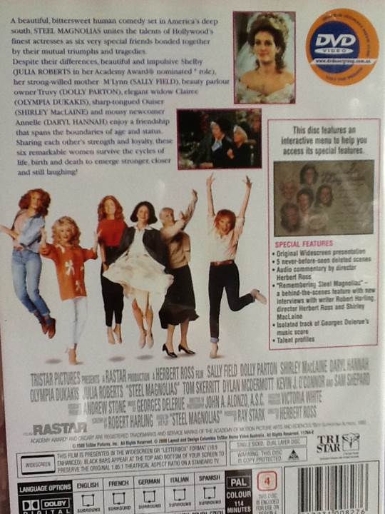 Steel Magnolias DVD movie collectible [Barcode 9317731008276] - Main Image 2