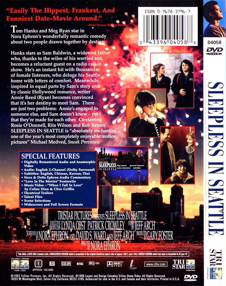 Sleepless in Seattle DVD movie collectible [Barcode 043396040588] - Main Image 2
