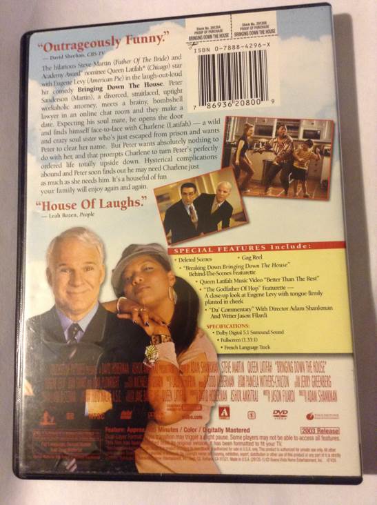 Bringing Down the House DVD movie collectible [Barcode 786936208009] - Main Image 2