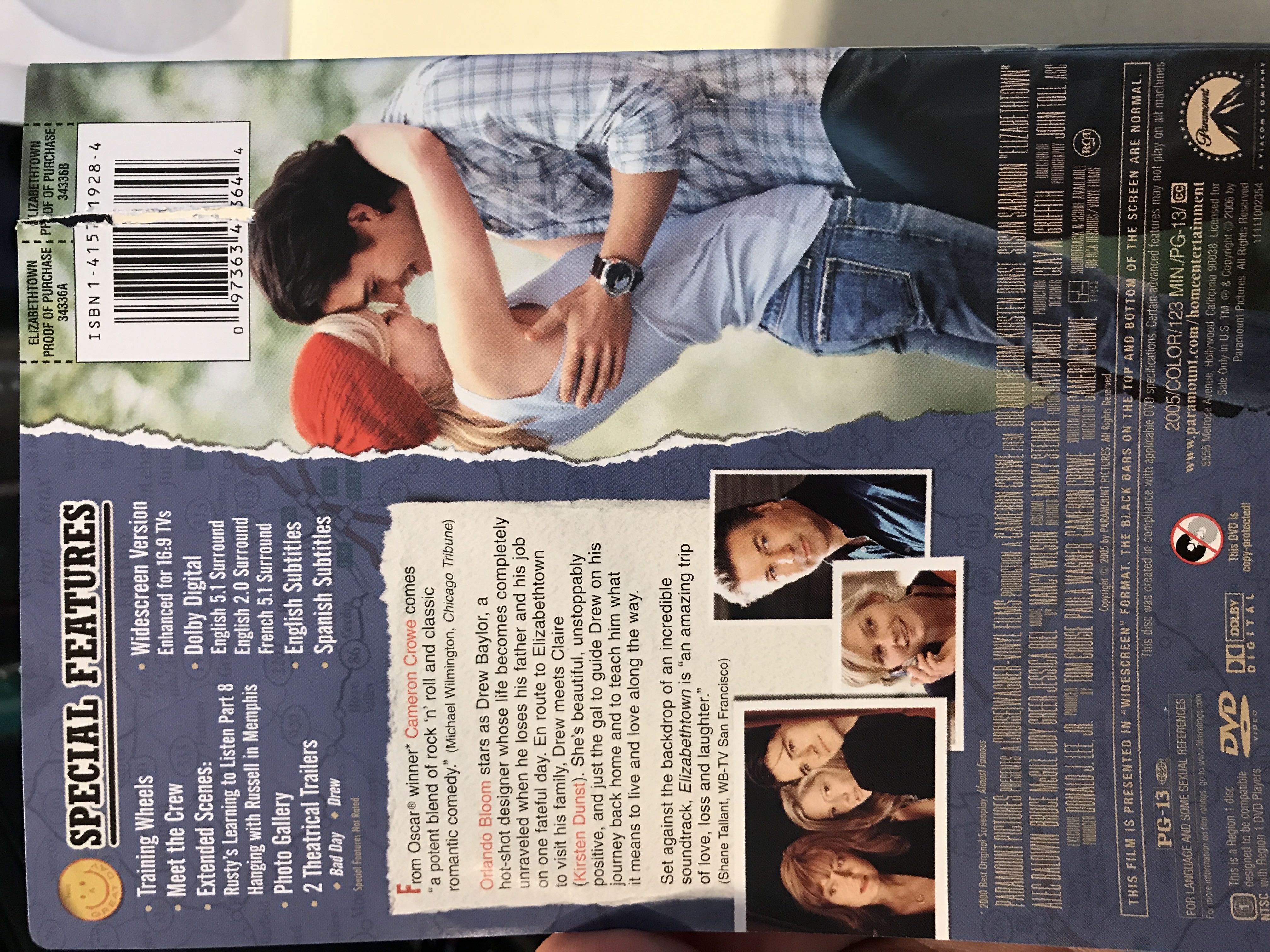 Elizabethtown DVD movie collectible [Barcode 032429008244] - Main Image 3