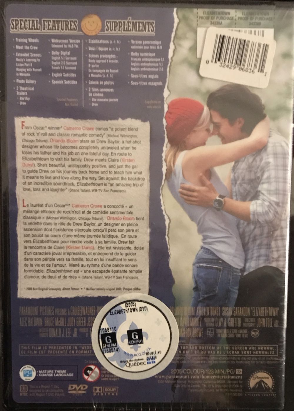 Elizabethtown DVD movie collectible [Barcode 032429068361] - Main Image 2