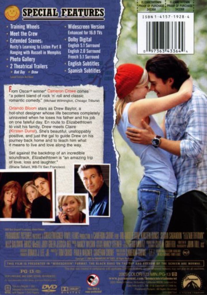 Elizabethtown DVD movie collectible [Barcode 097360451641] - Main Image 2