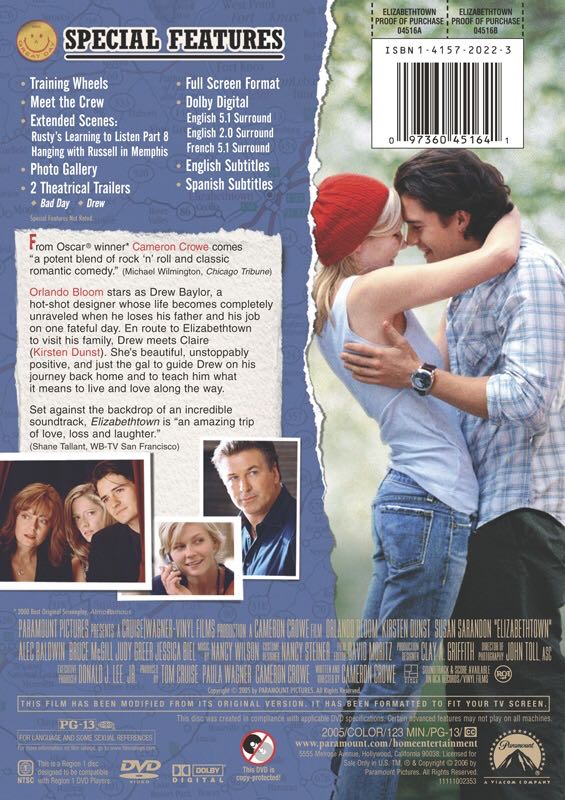 Elizabethtown DVD movie collectible [Barcode 097363433620] - Main Image 2