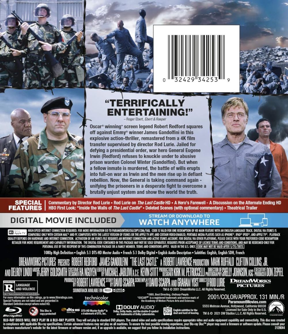 The Last Castle DVD movie collectible [Barcode 8015782077784] - Main Image 2