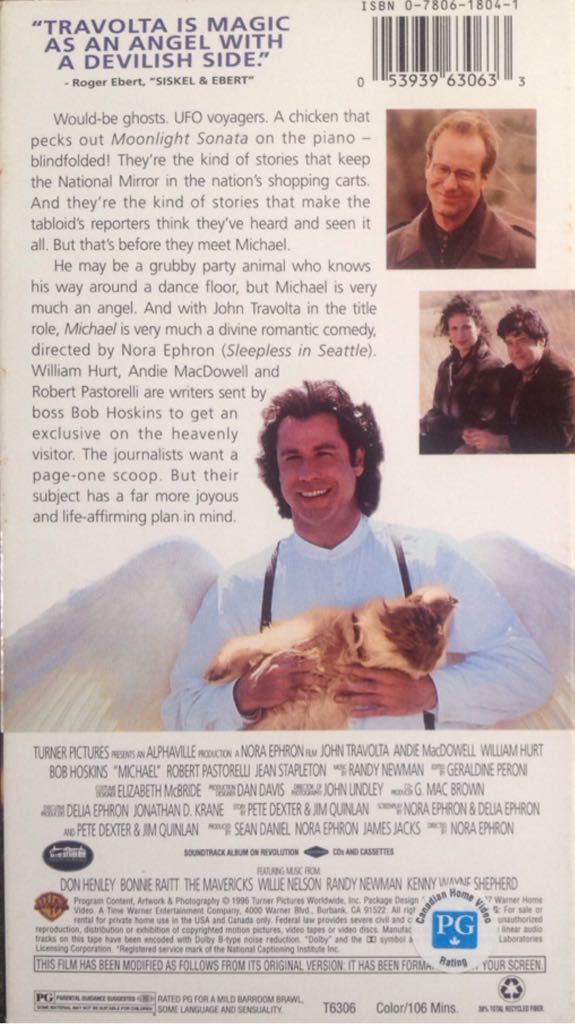 Michael VHS movie collectible [Barcode 053939630633] - Main Image 2