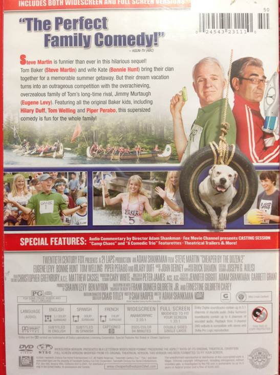Cheaper By The Dozen 2 Movies Anywhere movie collectible [Barcode 024543231110] - Main Image 2
