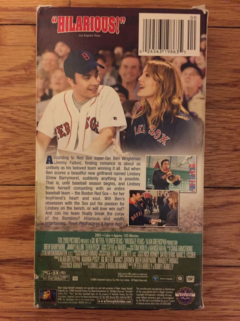 Fever Pitch VHS movie collectible [Barcode 024543198635] - Main Image 2