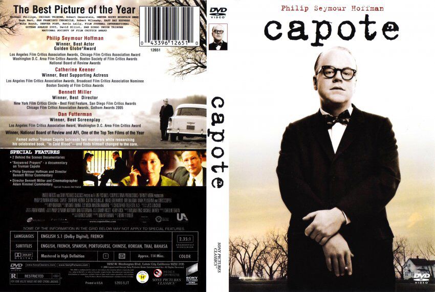 Capote DVD movie collectible [Barcode 5051162187912] - Main Image 2