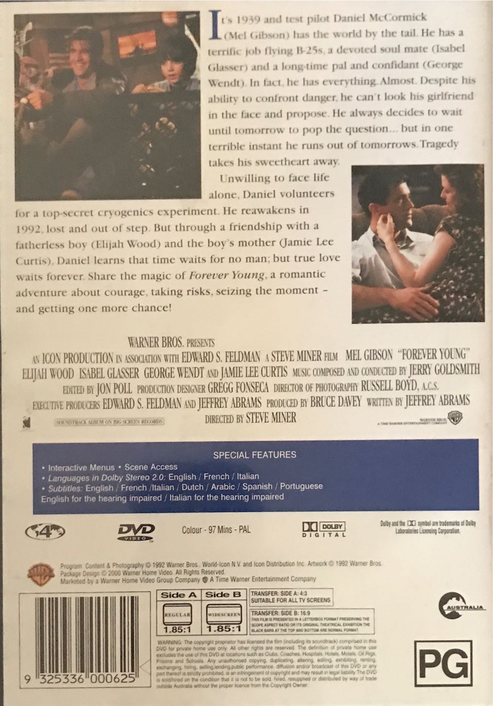 Forever Young DVD movie collectible [Barcode 9325336000625] - Main Image 2