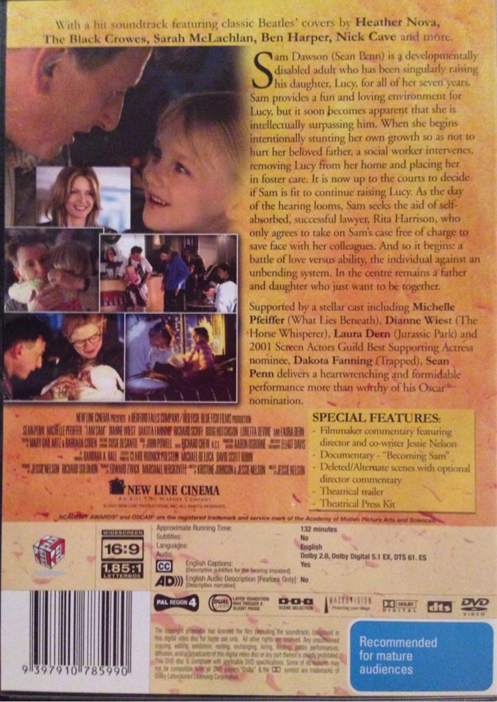 I Am Sam DVD movie collectible [Barcode 9397910785990] - Main Image 2