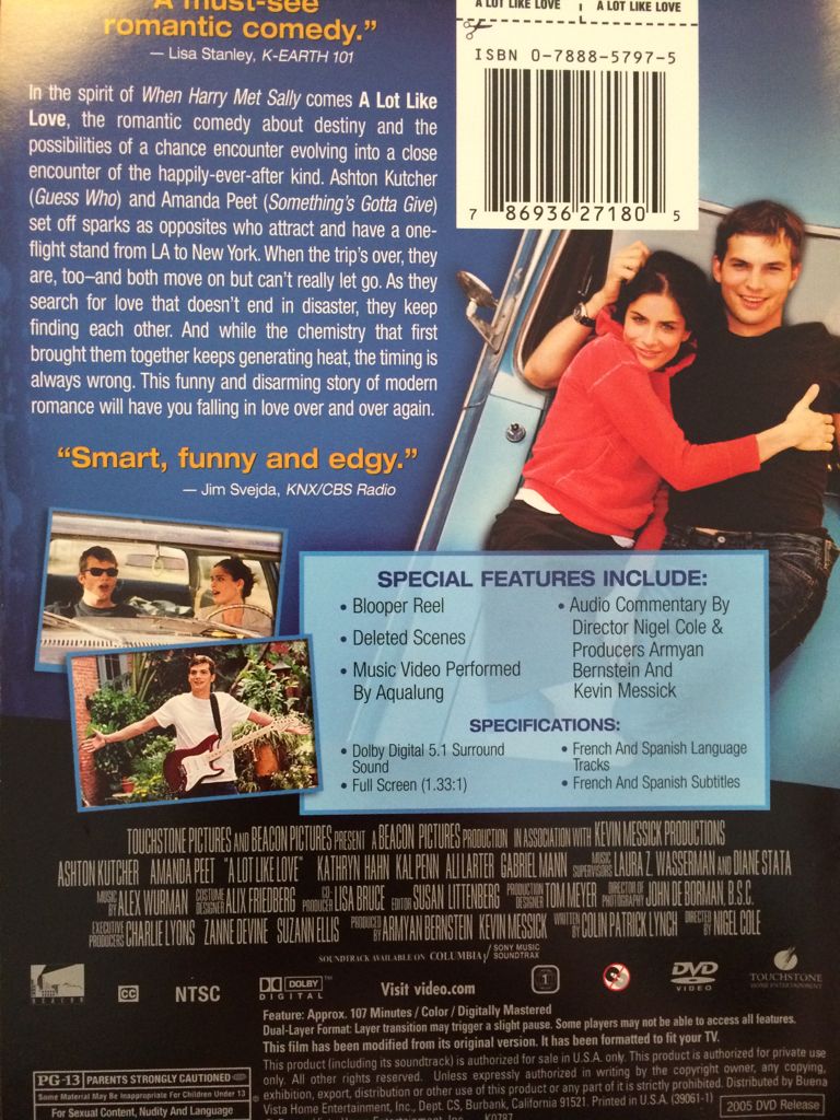 Lot Like Love, A DVD movie collectible [Barcode 786936271805] - Main Image 2