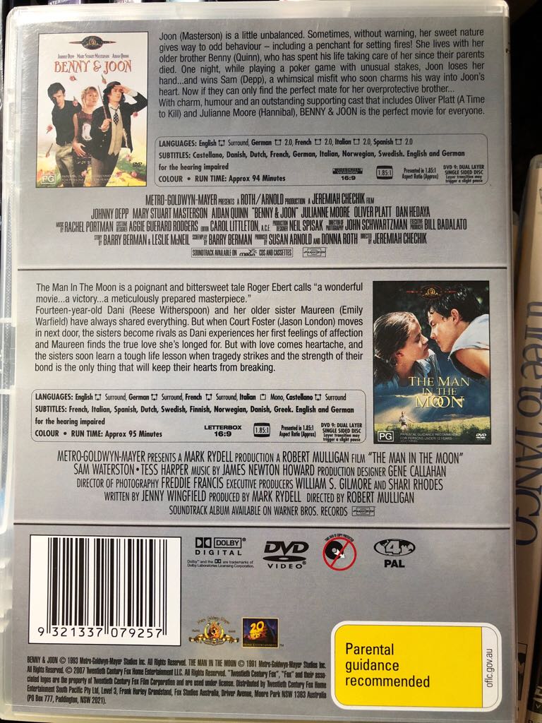 Man In The Moon DVD movie collectible [Barcode 9338683004437] - Main Image 2