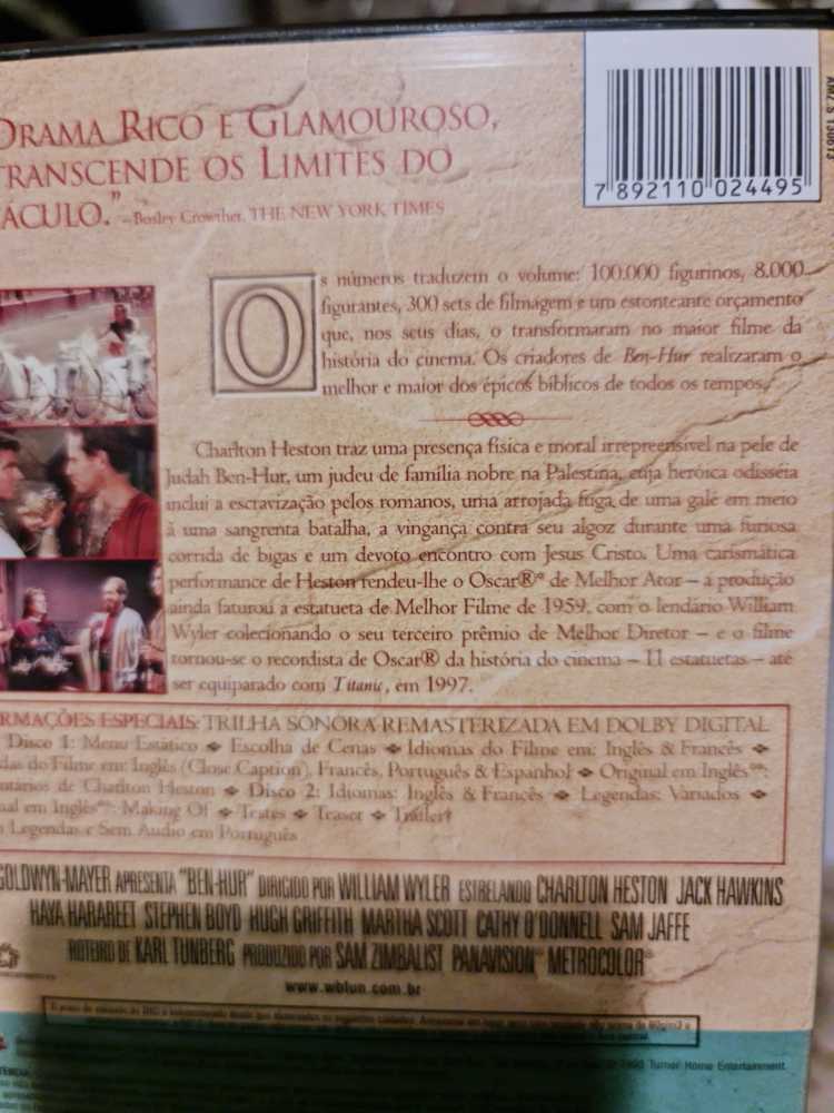 Ben-Hur DVD movie collectible [Barcode 7892110024495] - Main Image 2