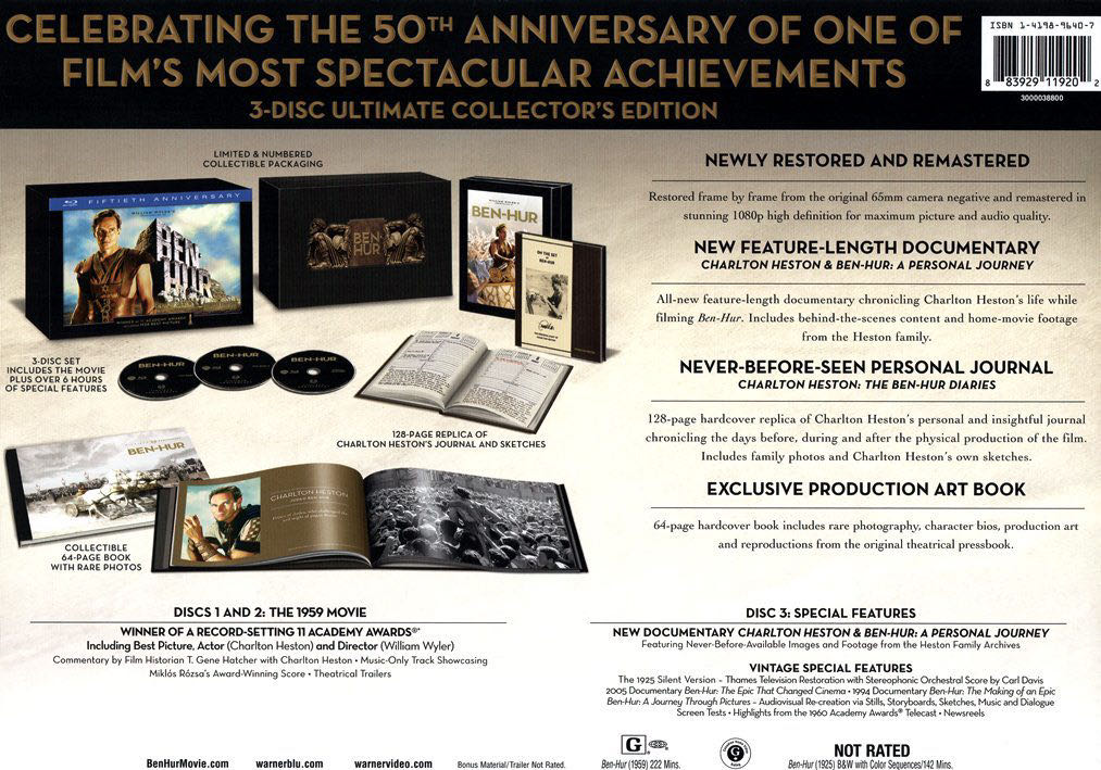 Ben-Hur (1959) Blu-ray movie collectible [Barcode 9325336026632] - Main Image 2