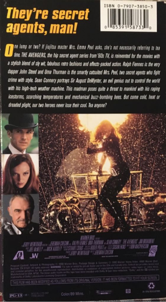 Avengers, The VHS movie collectible [Barcode 085391587330] - Main Image 2