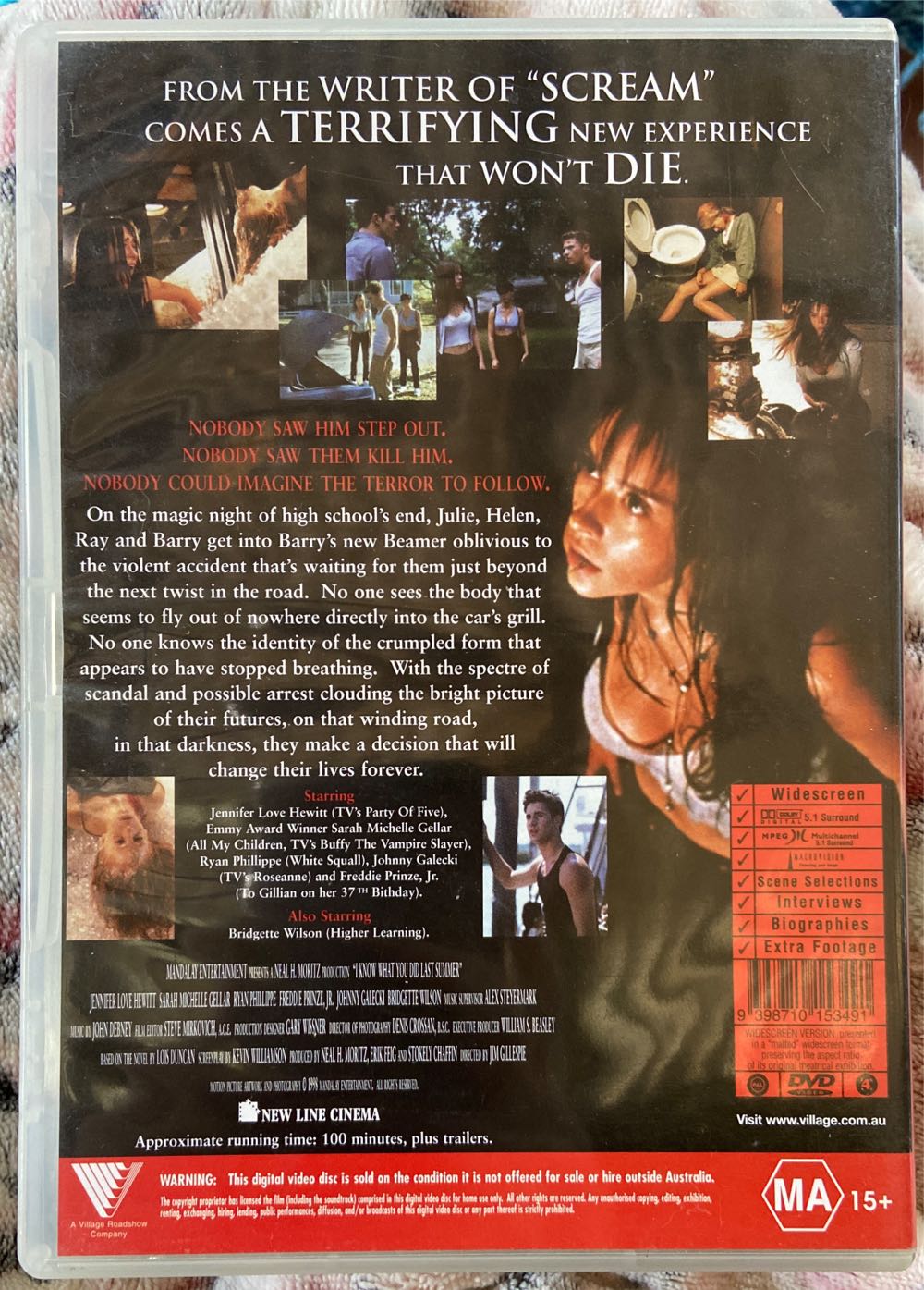I Know What You Did Last Summer DVD movie collectible [Barcode 9398710153491] - Main Image 3