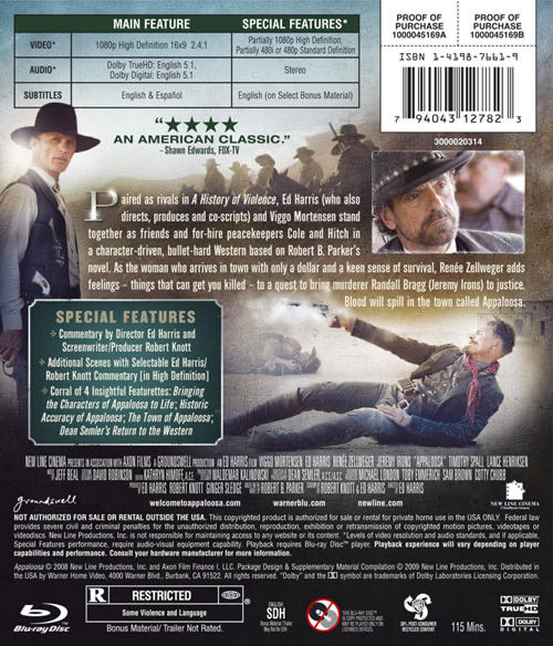 Appaloosa Blu-ray movie collectible [Barcode 5051889002826] - Main Image 2