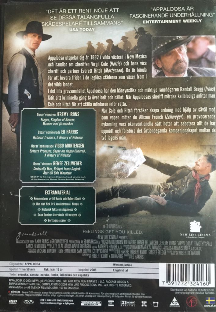 Appaloosa DVD movie collectible [Barcode 7391772324160] - Main Image 2