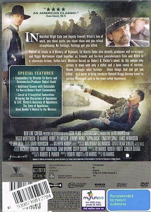 Appaloosa DVD movie collectible [Barcode 9398710812794] - Main Image 2