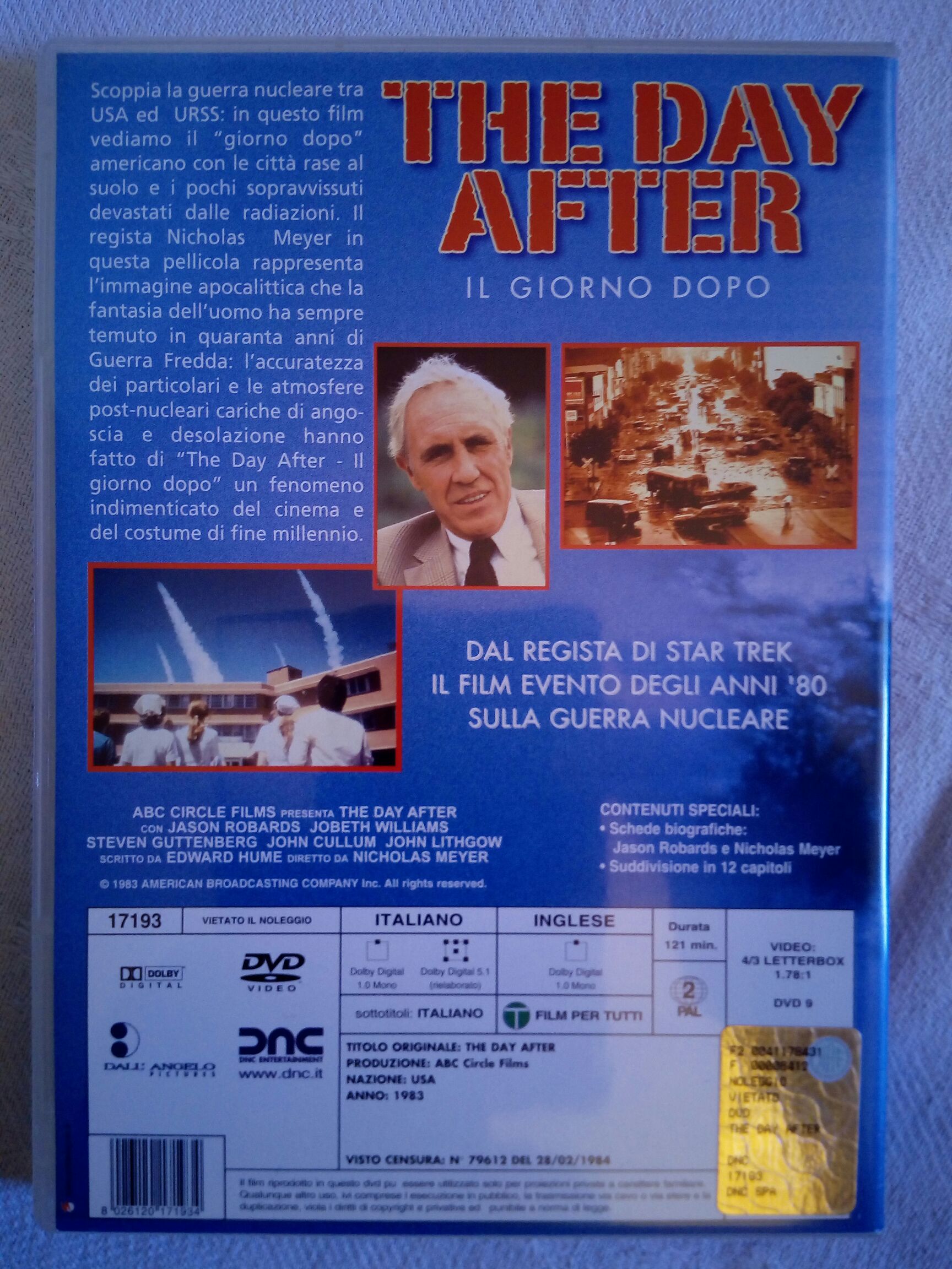 The Day After DVD movie collectible [Barcode 7895233172005] - Main Image 2