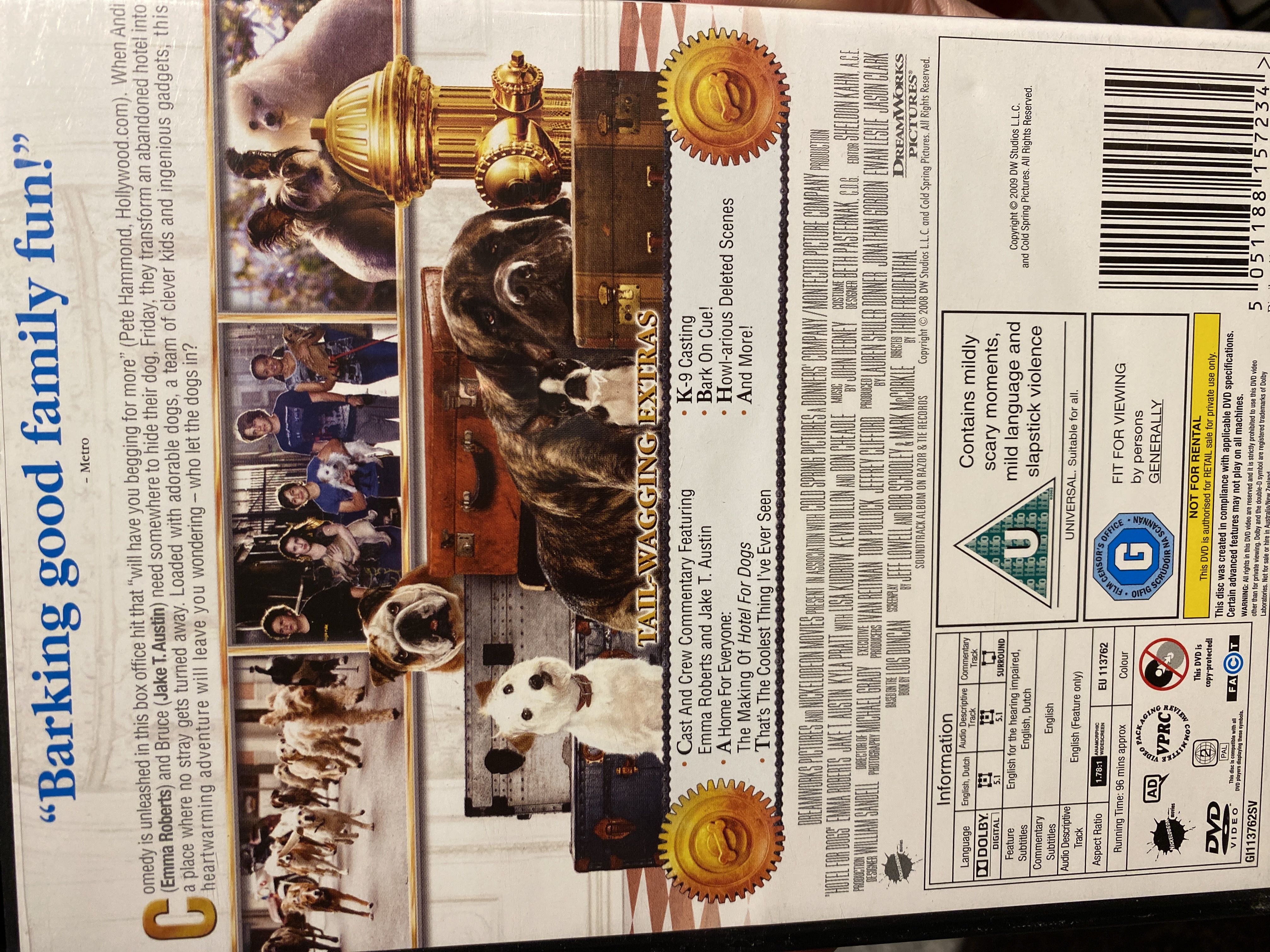 Hotel for Dogs DVD movie collectible [Barcode 5051188157234] - Main Image 2