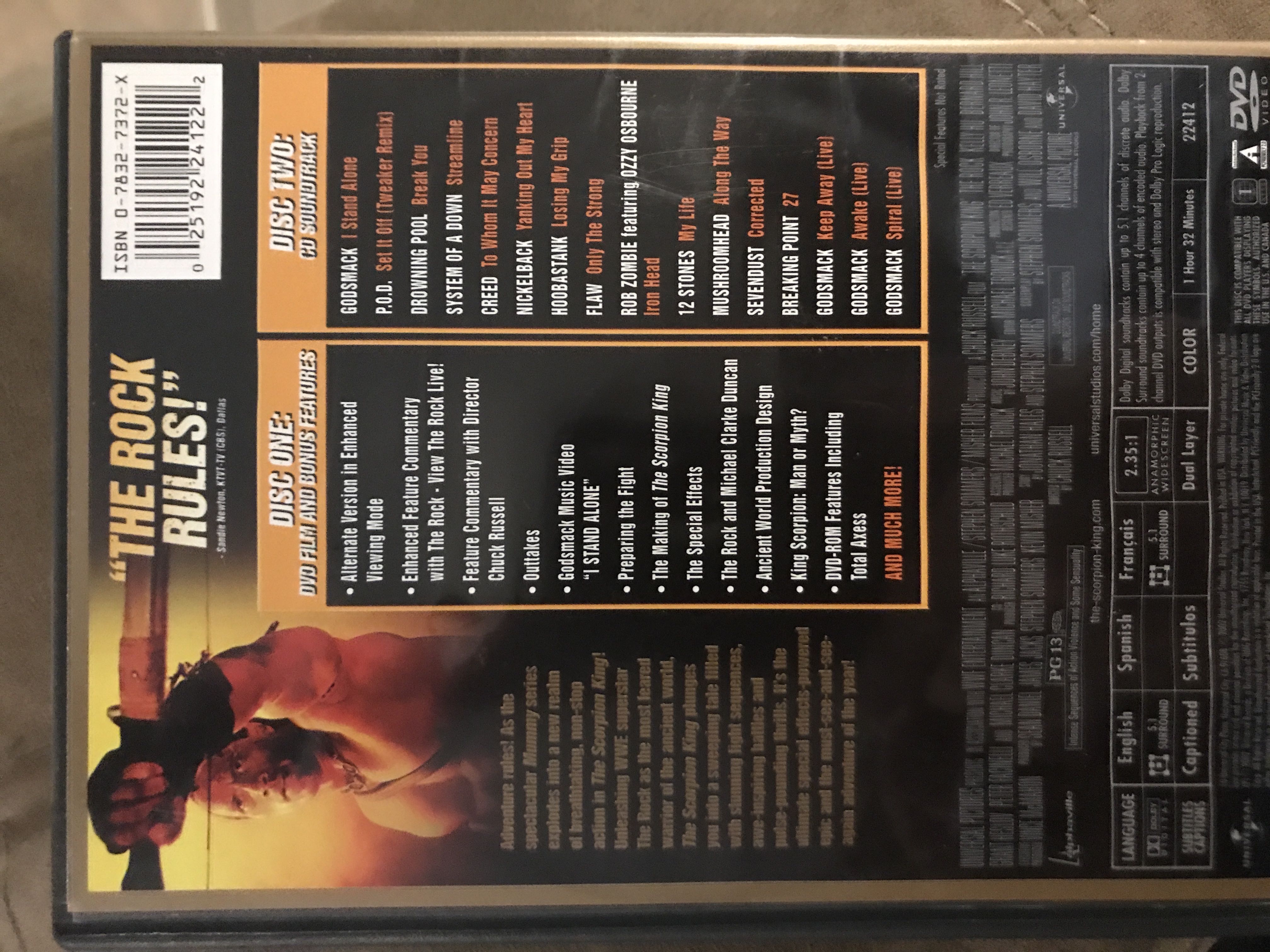 The Scorpion King 📀 DVD movie collectible [Barcode 025192241222] - Main Image 2