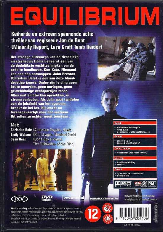 Equilibrium DVD movie collectible [Barcode 8713045204136] - Main Image 2