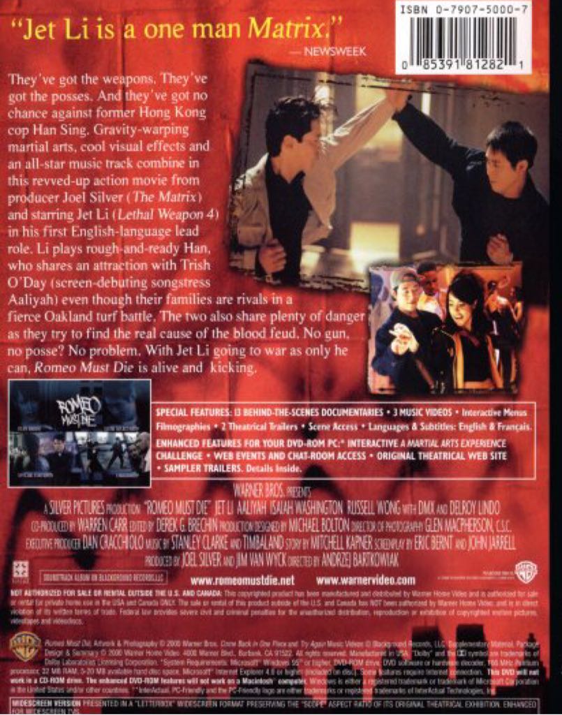 Romeo Must Die DVD movie collectible [Barcode 9325336008355] - Main Image 2