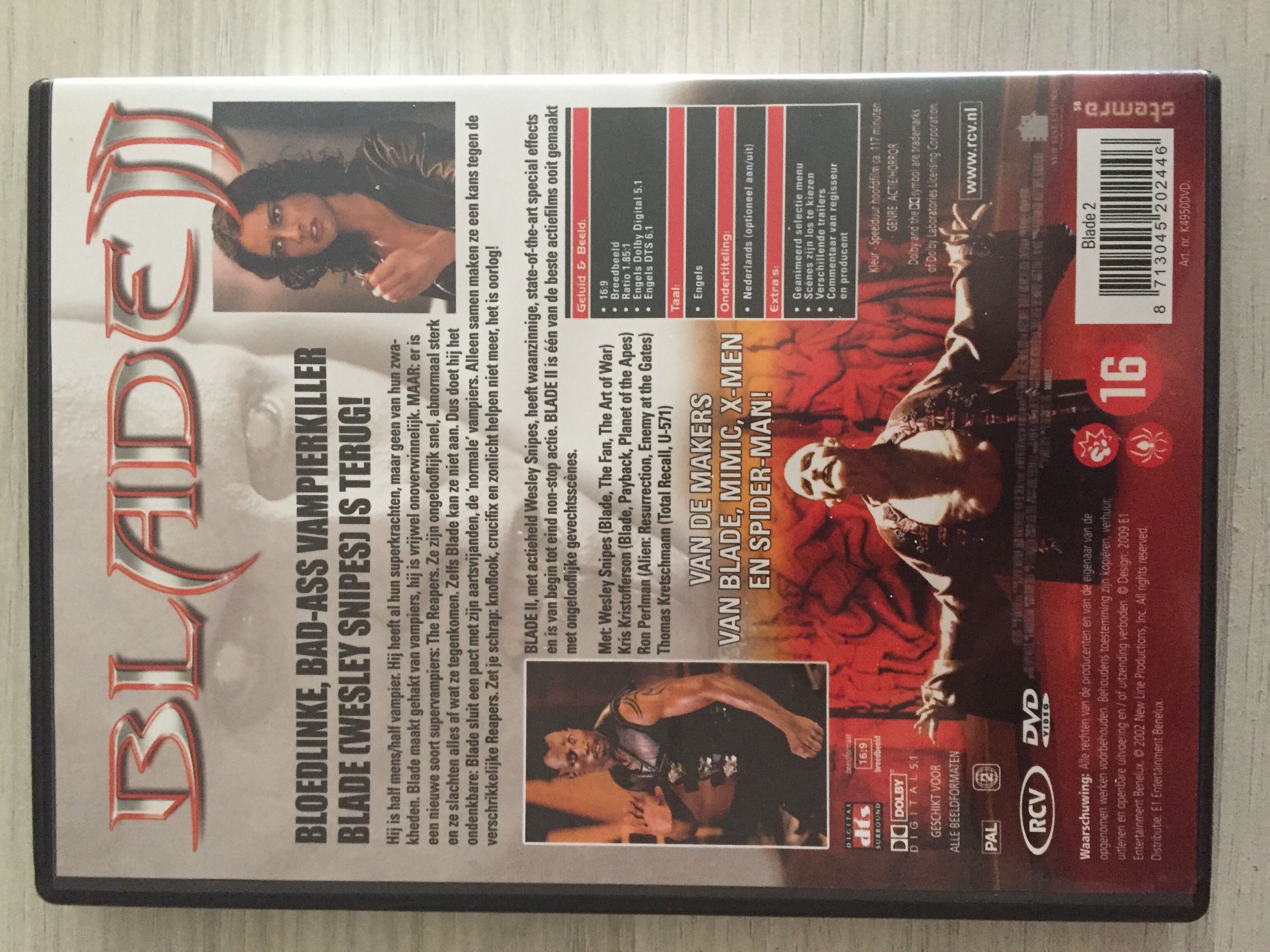 Blade II DVD movie collectible [Barcode 8713045202446] - Main Image 2