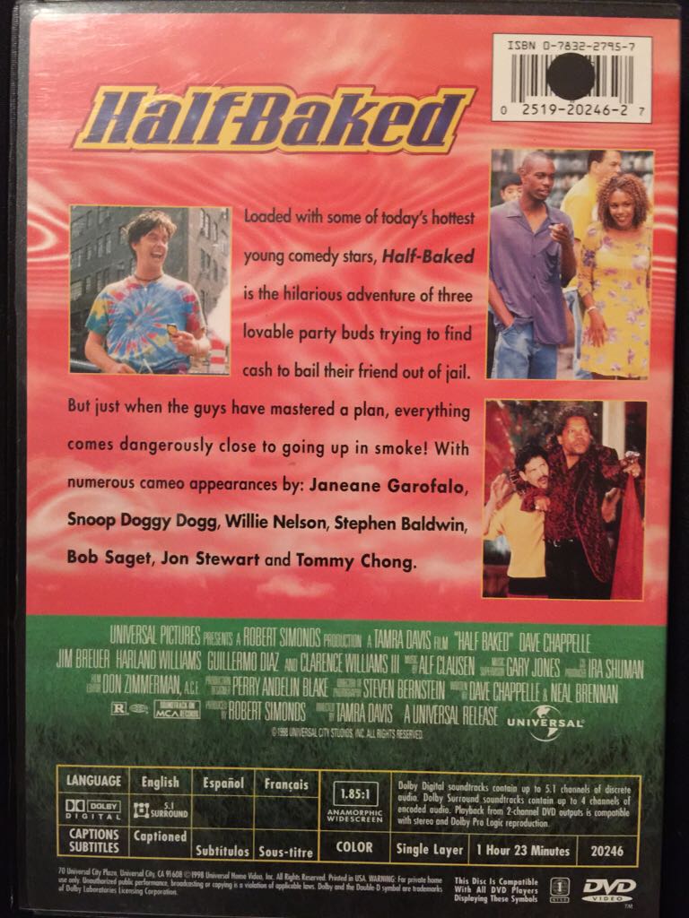 Half Baked DVD movie collectible [Barcode 025192024627] - Main Image 2