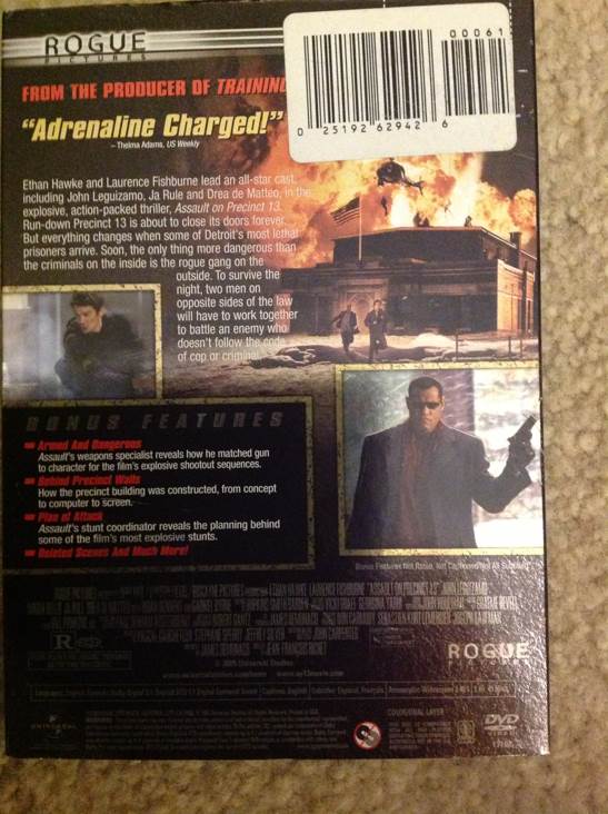 Assault On Precinct 13 (2005) DVD movie collectible [Barcode 025192629426] - Main Image 2