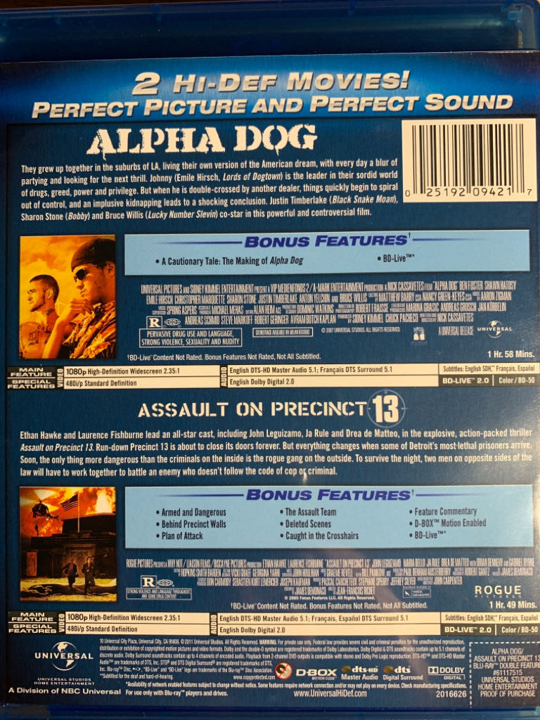 Assault on Precinct 13  Blu-ray movie collectible [Barcode 5050582804898] - Main Image 2